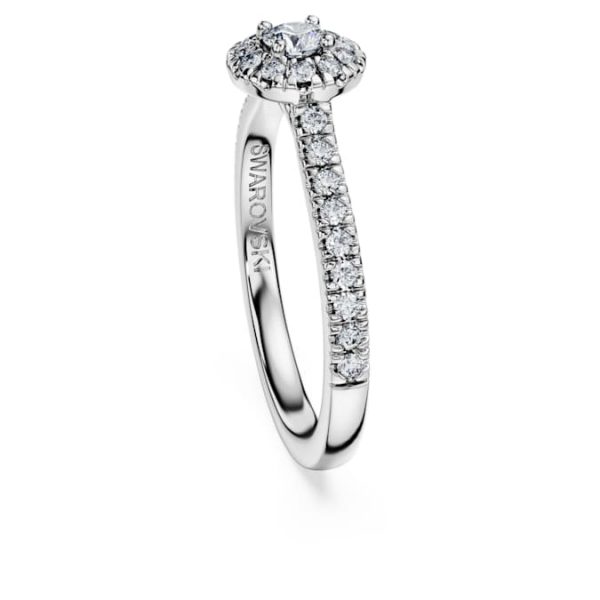 Eternity halo solitaire ring Lab-grown diamonds 0.45 ct tw, Round shape, Sterling silver - Image 4