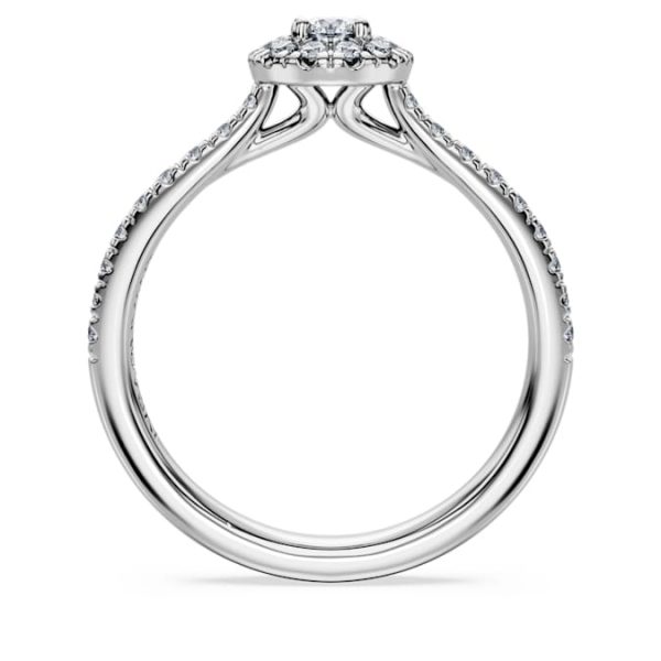 Eternity halo solitaire ring Lab-grown diamonds 0.45 ct tw, Round shape, Sterling silver - Image 5