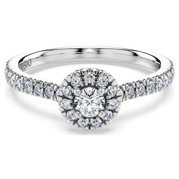Eternity halo solitaire ring Lab-grown diamonds 0.45 ct tw, Round shape, Sterling silver - Image 7