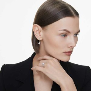 Eternity halo solitaire ring Lab-grown diamonds 0.8 ct tw, Round shape, 14K white gold