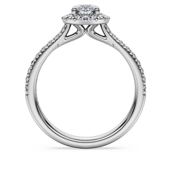 Eternity halo solitaire ring Lab-grown diamonds 0.8 ct tw, Round shape, 14K white gold - Image 5
