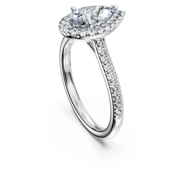 Eternity halo solitaire ring Lab-grown diamonds 1.3 ct tw, Mixed shapes, 14K white gold - Image 4