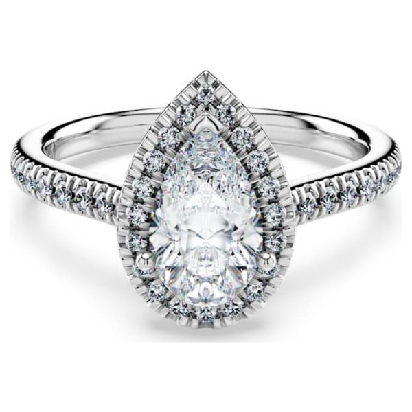 Eternity halo solitaire ring Lab-grown diamonds 1.3 ct tw, Mixed shapes, 14K white gold - Image 7