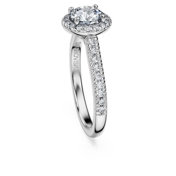 Eternity halo solitaire ring Lab-grown diamonds 1.33 ct tw, Round shape, 14K white gold - Image 4