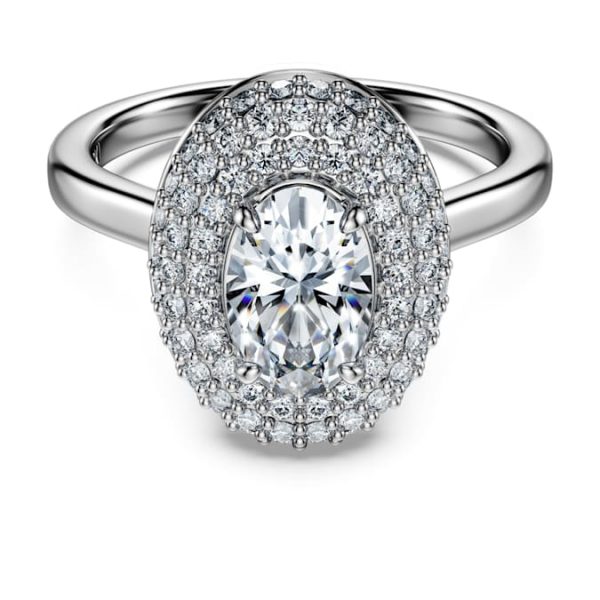 Eternity halo solitaire ring Lab-grown diamonds 1.5 ct tw, Mixed shapes, 14K white gold - Image 2