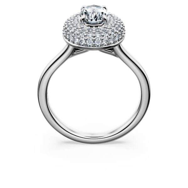Eternity halo solitaire ring Lab-grown diamonds 1.5 ct tw, Mixed shapes, 14K white gold - Image 5
