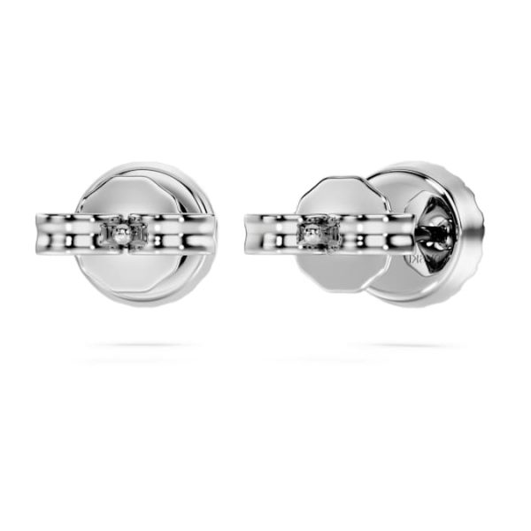 Eternity halo stud earrings Lab-grown diamonds 0.45 ct tw, Round shape, Sterling silver - Image 5