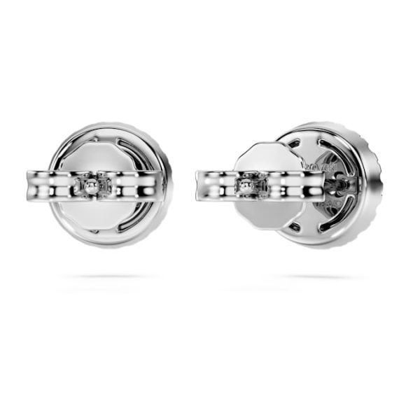 Eternity halo stud earrings Lab-grown diamonds 0.75 ct tw, Round shape, 14K white gold - Image 5