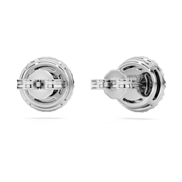 Eternity halo stud earrings Lab-grown diamonds 2 ct tw, Round shape, 14K white gold - Image 5