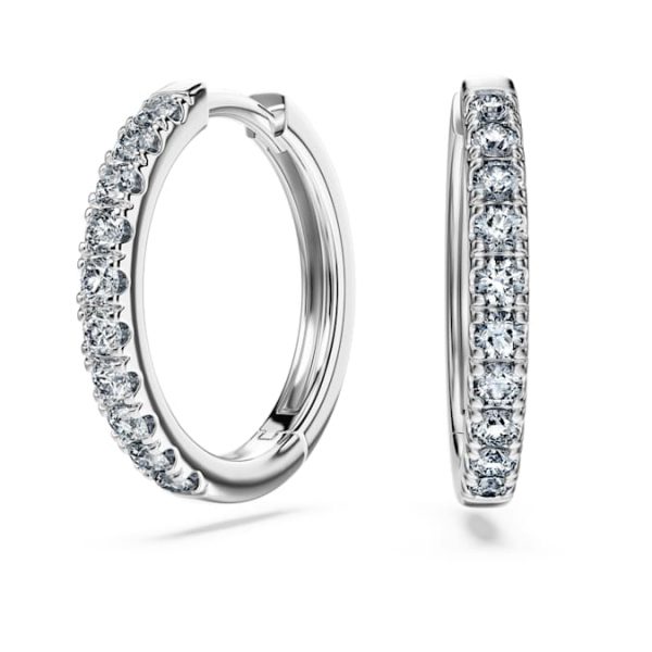 Eternity hoop earrings Lab-grown diamonds 0.5 ct tw, Round shape, Sterling silver - Image 2