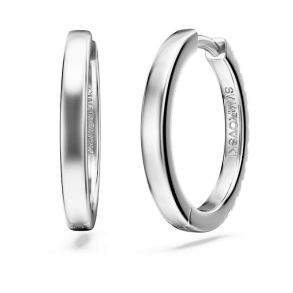 Eternity hoop earrings Lab-grown diamonds 0.5 ct tw, Round shape, Sterling silver - Image 5
