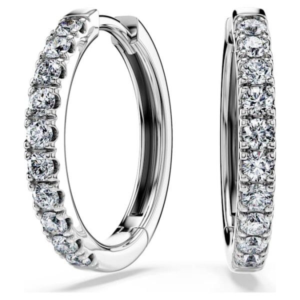 Eternity hoop earrings Lab-grown diamonds 0.5 ct tw, Round shape, Sterling silver - Image 8