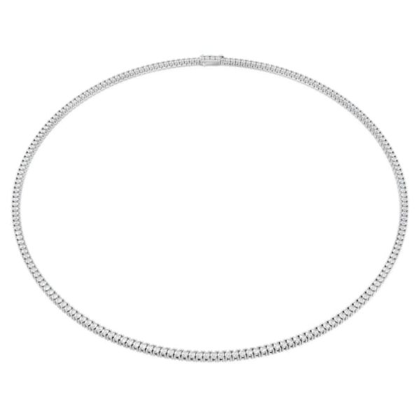 Eternity necklace Lab-grown diamonds 7 ct tw, Round shape, 14K white gold - Image 2