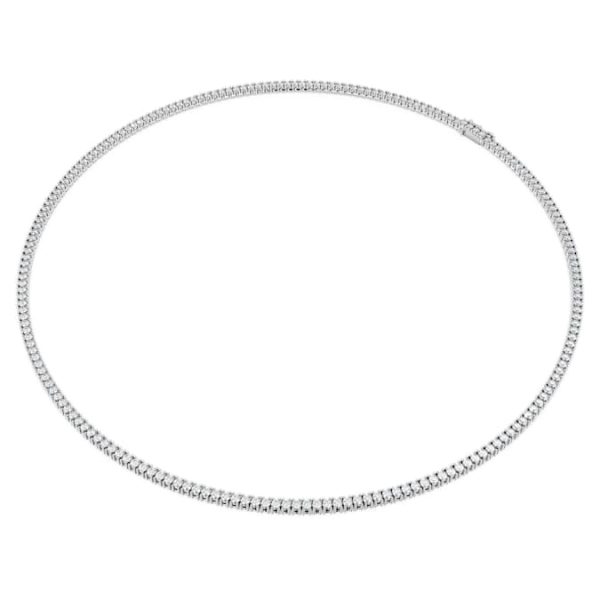 Eternity necklace Lab-grown diamonds 7 ct tw, Round shape, 14K white gold - Image 3