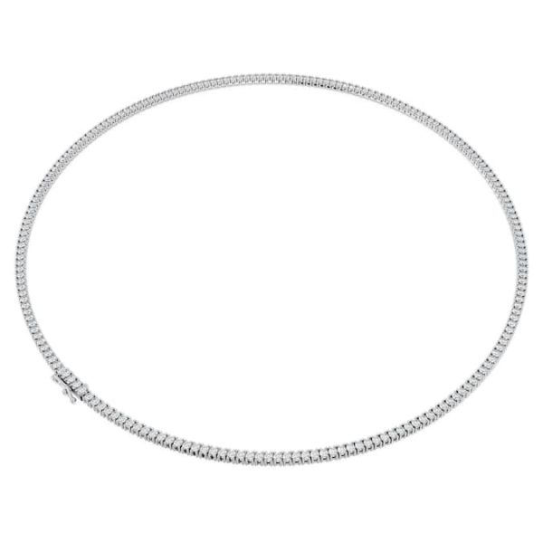 Eternity necklace Lab-grown diamonds 7 ct tw, Round shape, 14K white gold - Image 5