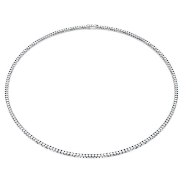 Eternity necklace Lab-grown diamonds 7 ct tw, Round shape, 14K white gold - Image 7