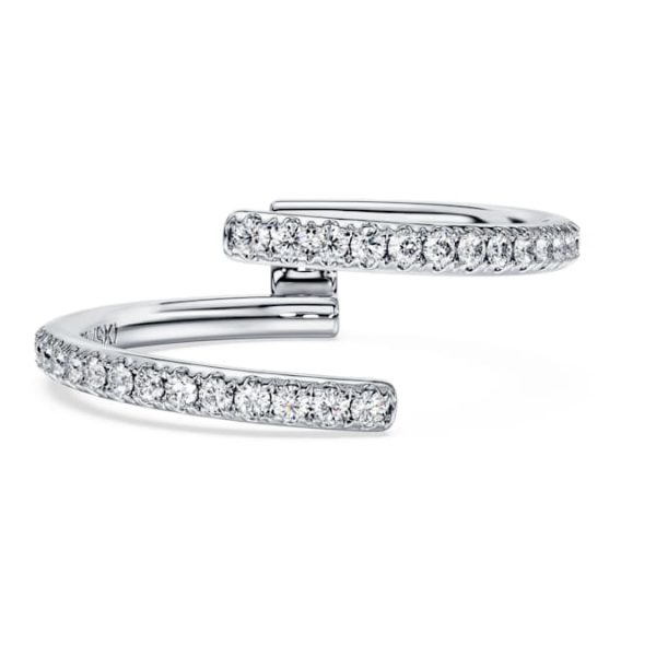 Eternity open band ring Lab-grown diamonds 0.2 ct tw, Round shape, 14K white gold - Image 2