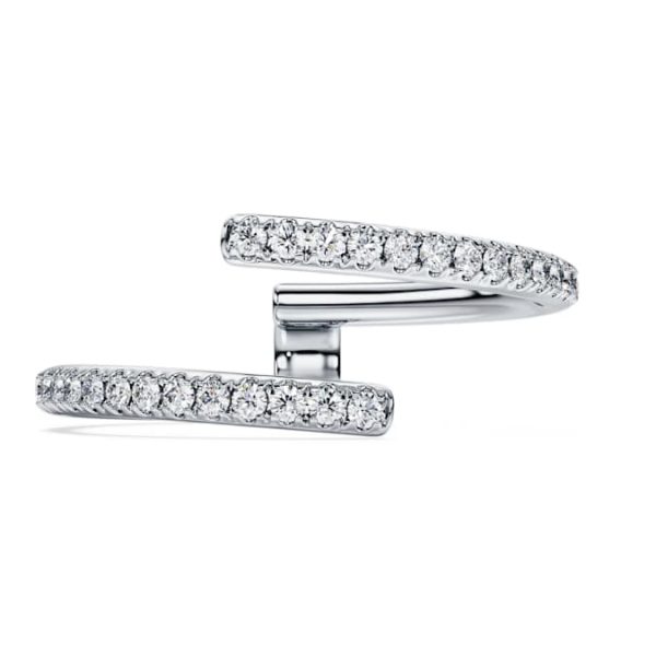 Eternity open band ring Lab-grown diamonds 0.2 ct tw, Round shape, 14K white gold - Image 3