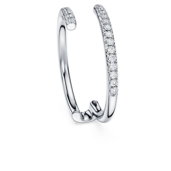 Eternity open band ring Lab-grown diamonds 0.2 ct tw, Round shape, 14K white gold - Image 4