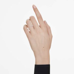 Eternity open band ring Lab-grown diamonds 0.2 ct tw, Round shape, 14K white gold