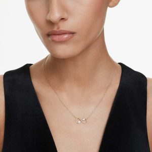 Eternity pendant Lab-grown diamonds 0.35 ct tw, Mixed shapes, 14K yellow gold
