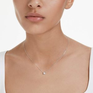 Eternity pendant Lab-grown diamonds 0.5 ct tw, Round shape, Sterling silver