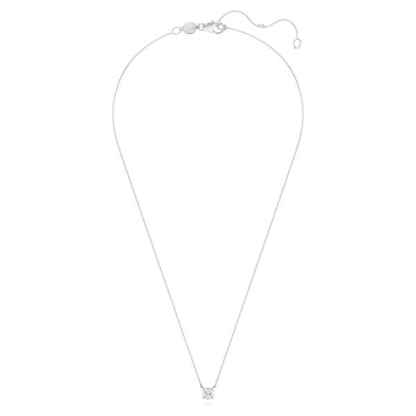 Eternity solitaire pendant Lab-grown diamonds 0.5 ct tw, Round shape, 14K white gold - Image 3