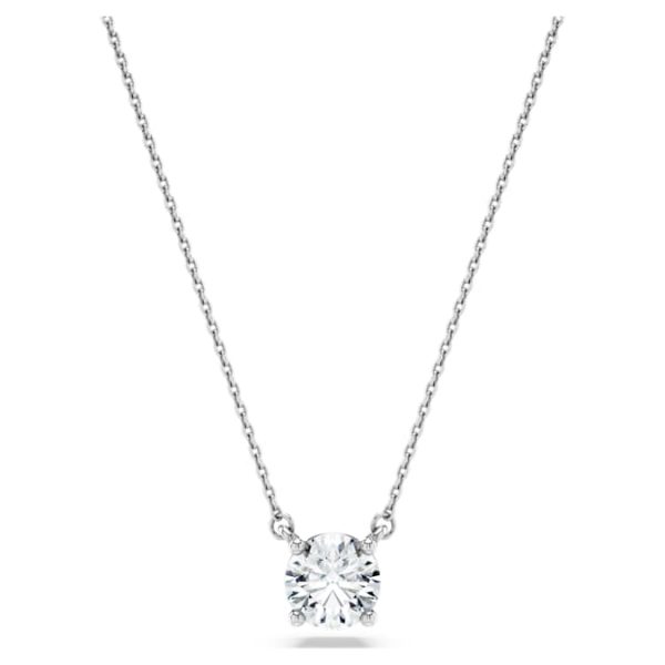 Eternity solitaire pendant Lab-grown diamonds 1 ct tw, Round shape, 14K white gold - Image 7