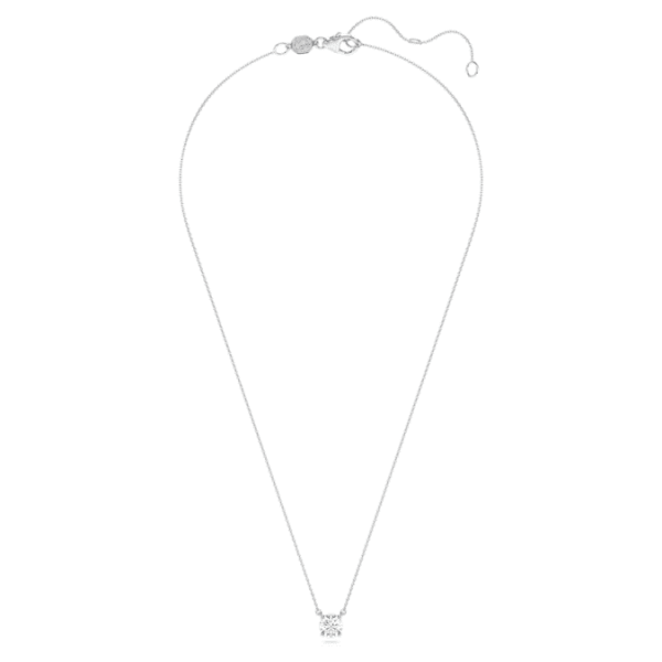 Eternity solitaire pendant Lab-grown diamonds 1 ct tw, Round shape, 14K white gold - Image 3