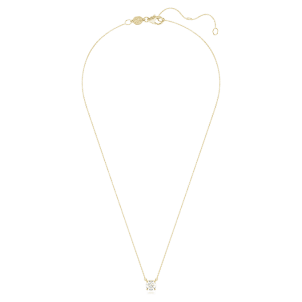Eternity solitaire pendant Lab-grown diamonds 1 ct tw, Round shape, 14K yellow gold - Image 3