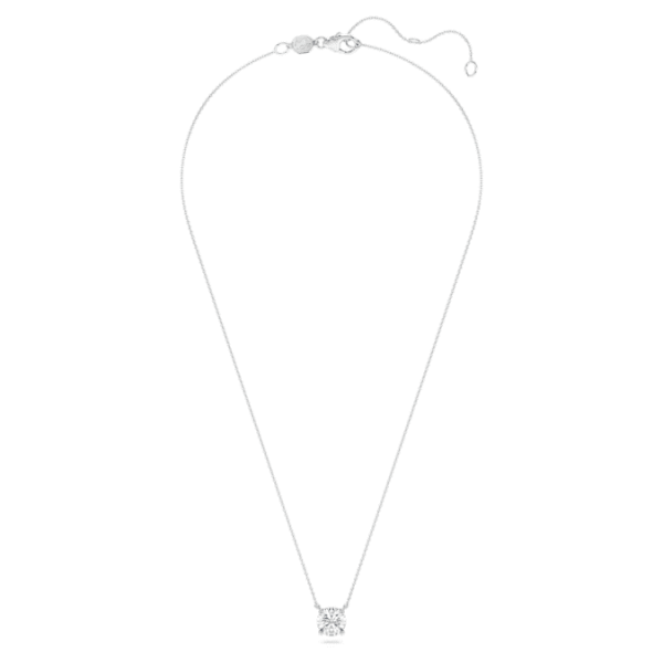 Eternity solitaire pendant Lab-grown diamonds 2 ct tw, Round shape, 14K white gold - Image 3