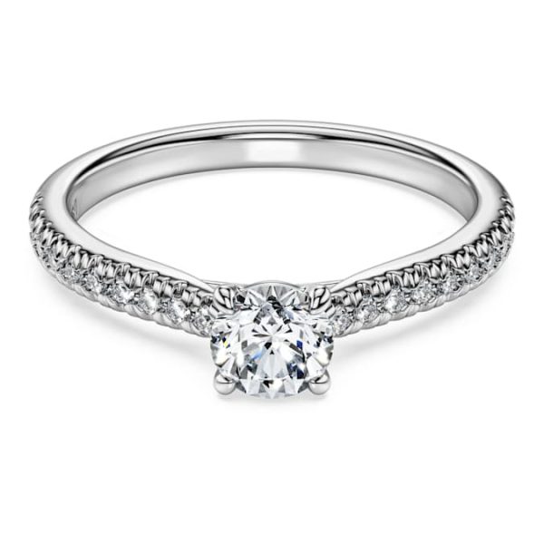 Eternity solitaire ring Lab-grown diamonds 0.7 ct tw, Round shape, 14K white gold - Image 2