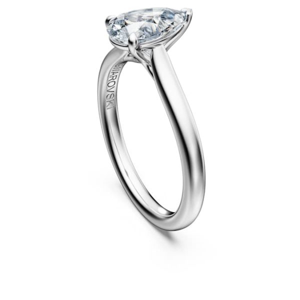 Eternity solitaire ring Lab-grown diamonds 1 ct tw, Pear shape, 14K white gold - Image 4