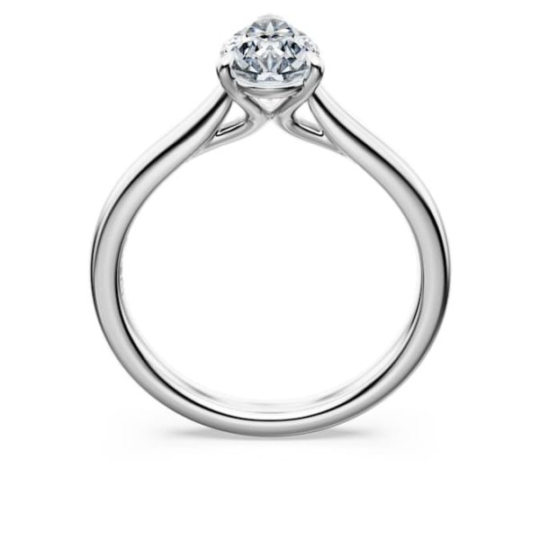 Eternity solitaire ring Lab-grown diamonds 1 ct tw, Pear shape, 14K white gold - Image 5