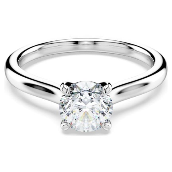 Eternity solitaire ring Lab-grown diamonds 1 ct tw, Round shape, 14K white gold - Image 8