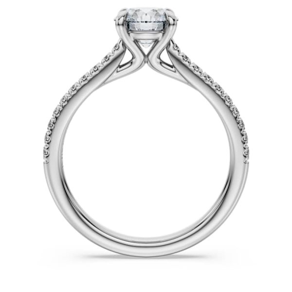 Eternity solitaire ring Lab-grown diamonds 1.2 ct tw, Round shape, 14K white gold - Image 4