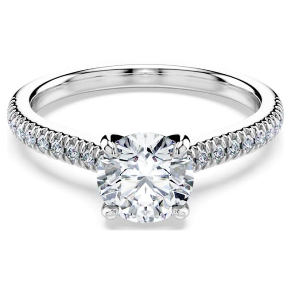 Eternity solitaire ring Lab-grown diamonds 1.2 ct tw, Round shape, 14K white gold - Image 6