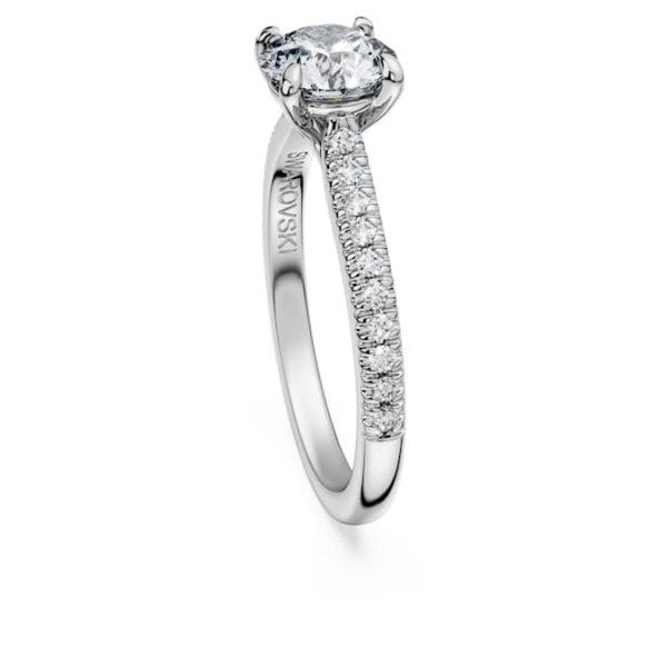Eternity solitaire ring Lab-grown diamonds 1.2 ct tw, Round shape, 14K white gold - Image 3
