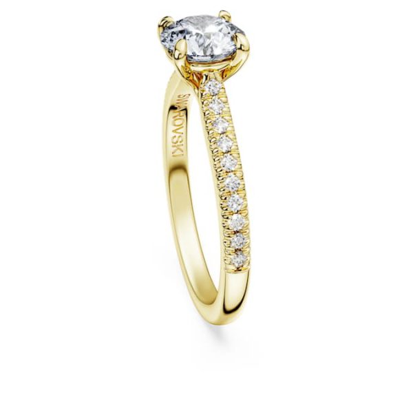 Eternity solitaire ring Lab-grown diamonds 1.2 ct tw, Round shape, 14K yellow gold - Image 4