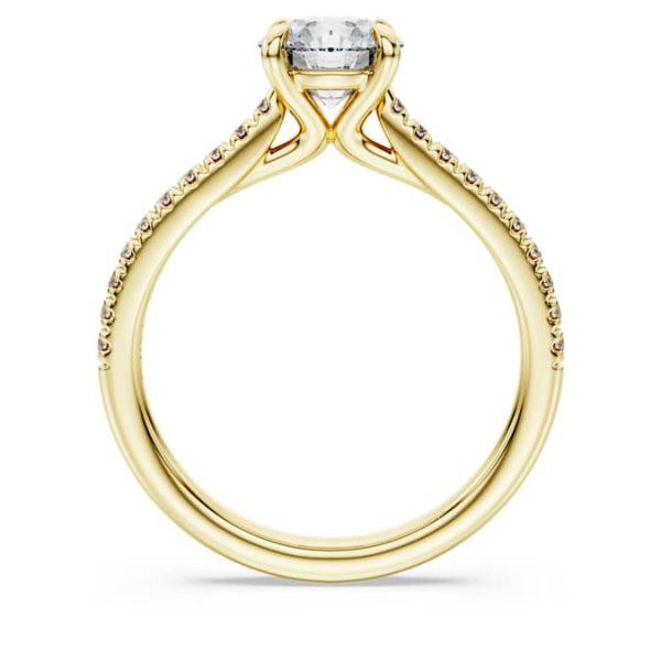 Eternity solitaire ring Lab-grown diamonds 1.2 ct tw, Round shape, 14K yellow gold - Image 5