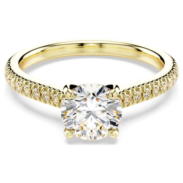 Eternity solitaire ring Lab-grown diamonds 1.2 ct tw, Round shape, 14K yellow gold - Image 7