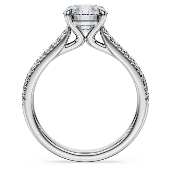 Eternity solitaire ring Lab-grown diamonds 1.7 ct tw, Round shape, 14K white gold - Image 5