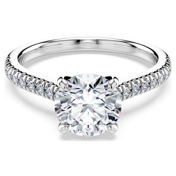 Eternity solitaire ring Lab-grown diamonds 1.7 ct tw, Round shape, 14K white gold - Image 7