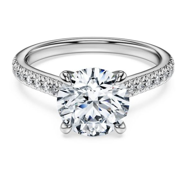 Eternity solitaire ring Lab-grown diamonds 2.2 ct tw, Round shape, 14K white gold - Image 2
