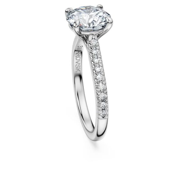 Eternity solitaire ring Lab-grown diamonds 2.2 ct tw, Round shape, 14K white gold - Image 4