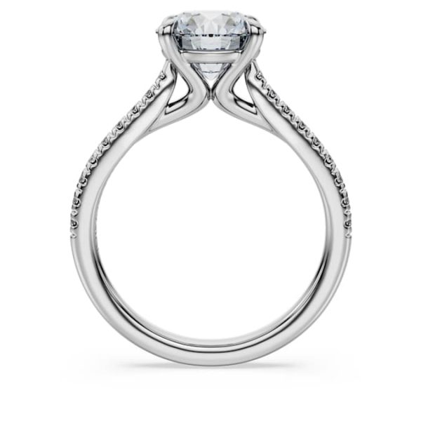 Eternity solitaire ring Lab-grown diamonds 2.2 ct tw, Round shape, 14K white gold - Image 5