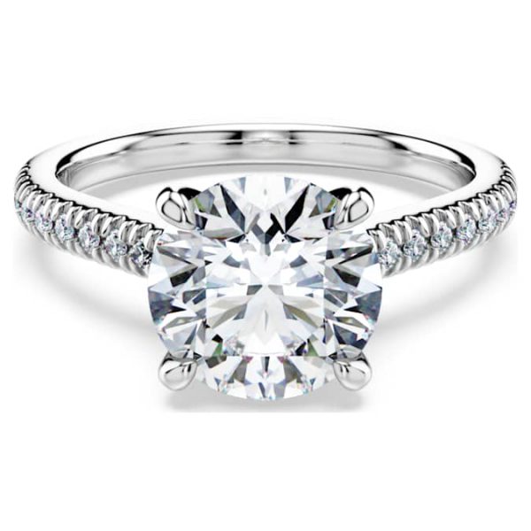Eternity solitaire ring Lab-grown diamonds 2.2 ct tw, Round shape, 14K white gold - Image 7