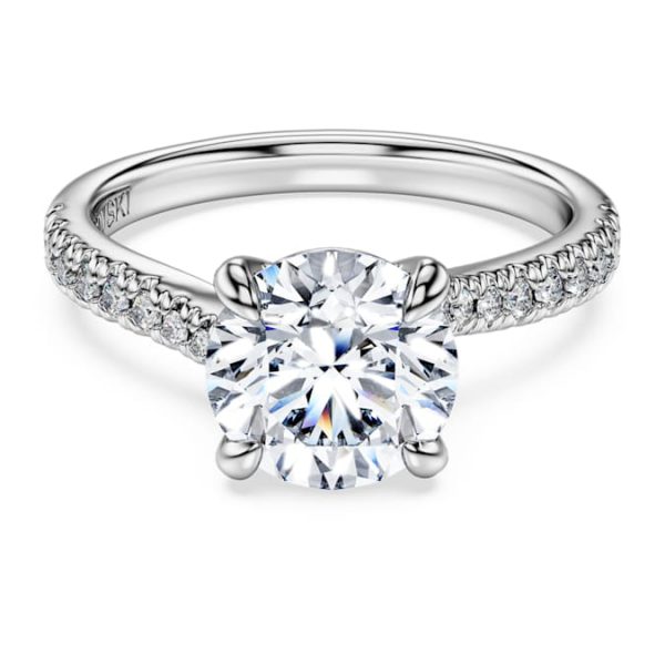 Eternity solitaire ring Lab-grown diamonds 2.25 ct tw, Round shape, 14K white gold - Image 2