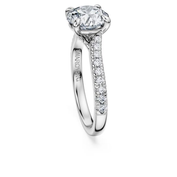 Eternity solitaire ring Lab-grown diamonds 2.25 ct tw, Round shape, 14K white gold - Image 4