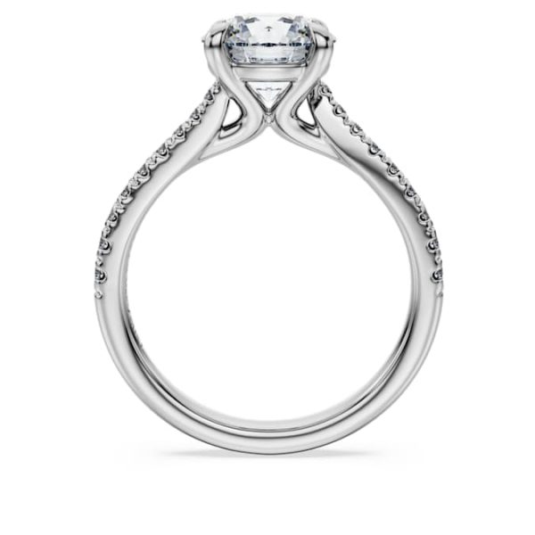 Eternity solitaire ring Lab-grown diamonds 2.25 ct tw, Round shape, 14K white gold - Image 5
